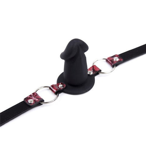 Diamond Strap Silicone Penis Gag by BDStyle - Bondage Gags and Bits