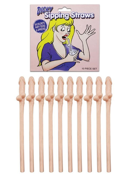 Dicky Sipping Bachelorette Party Straws (10 pack)