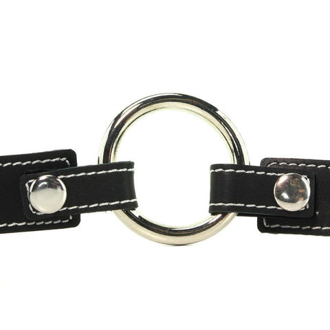 Edge Leather Seamless O-Ring Gag by Sportsheets - Bondage Gags and Bits