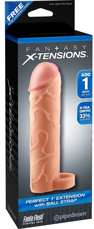 Fantasy X-Tensions Perfect Extension With Ball Strap Flesh