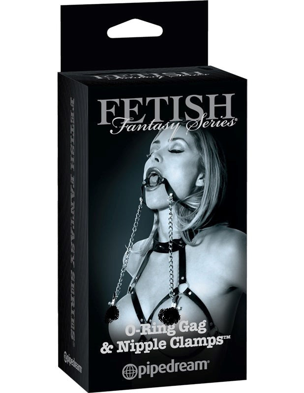 Fetish Fantasy Limited Edition O Ring Gag and Nipple Clamps - Bondage Gags and Bits