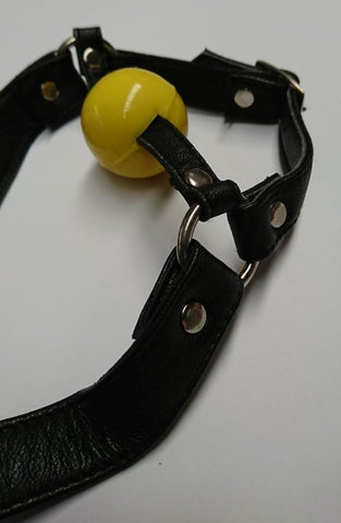 Ball Gag with Face Harness by Hell's Couture - Bondage Gags and Bits