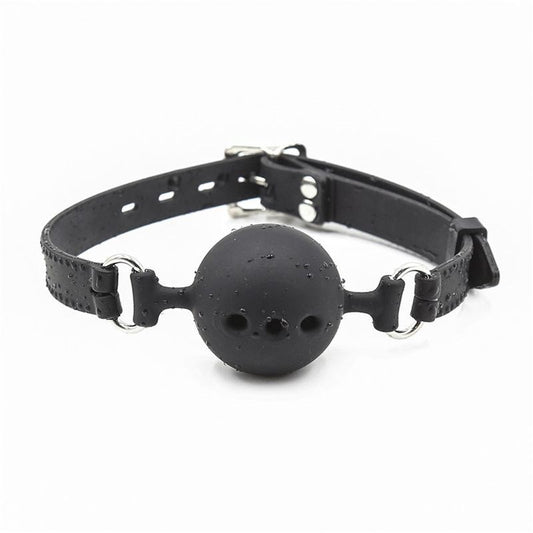 Full Silicone Breathable Ball Gag - Black