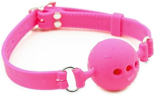 Full Silicone Breathable Ball Gag - Pink