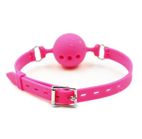 Full Silicone Breathable Ball Bondage Gag Pin by BDStyle - Bondage Gags and Bits