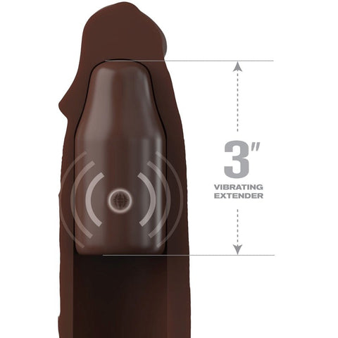FX Elite 3 Inch Vibrating Penis Extension - Penis Sleeves and Extenders