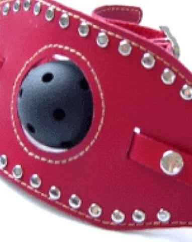 Kinky Leather Ball Gag by Hell's Couture - Bondage Gags and Bits