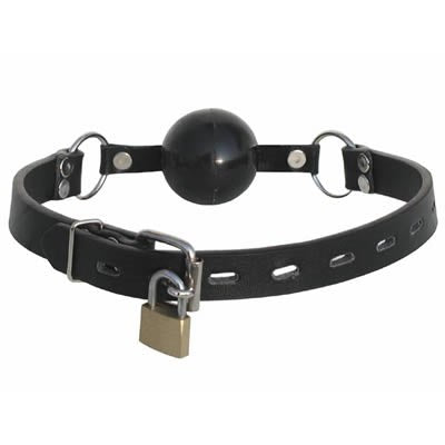 Leather Folk Ball Gag by BDStyle - Bondage Gags and Bits