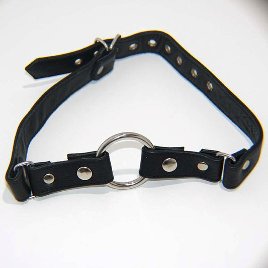 Leather Gag With Removable Metal O Ring