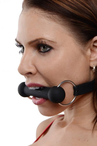 Mr Ed Locking Silicone Bit Gag by XR Brands - Bondage Gags and Bits