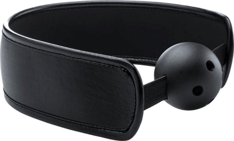Bondage Ouch Brace Ball Gag Black by Shots Toys - Bondage Gags and Bits