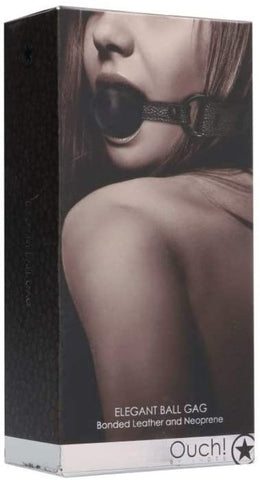 Ouch Elegant Bondage Ball Gag by Shots Toys - Bondage Gags and Bits