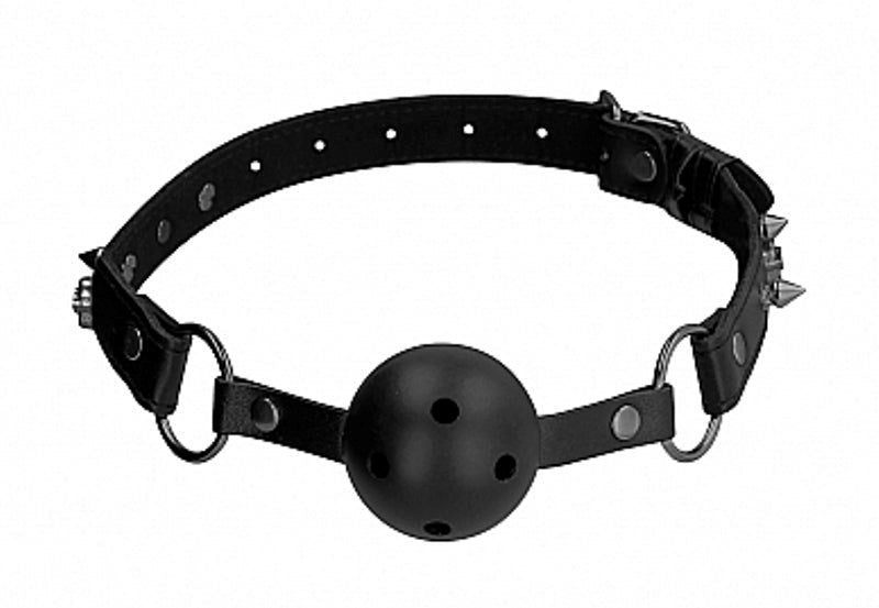 Ouch! Skull and Bones Breathable Ball Gag - Bondage Gags and Bits