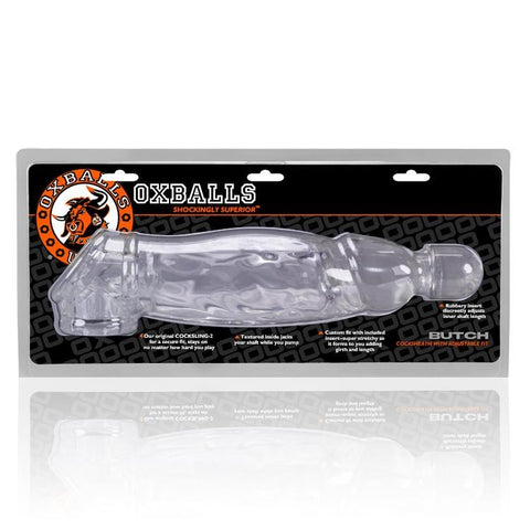 Butch Mens Cocksheath Clear Penis Sleeve by Oxballs - Pumps, Extenders and Sleeves