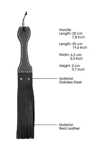 Pain Leather Belt Slapper With Multi Looped Tails - Paddles And Slappers
