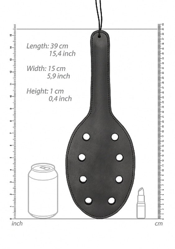 Pain Saddle Leather Paddle with 8 Holes - Paddles And Slappers