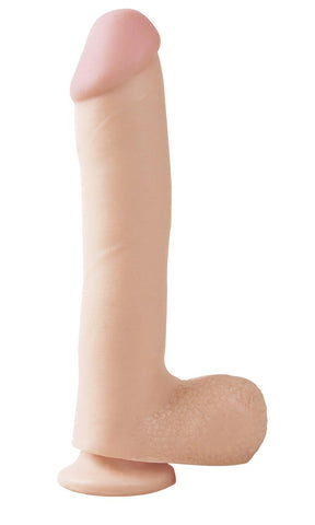 Basix 10 Inch Suction Cup Realistic Dildo - Realistic Dildos