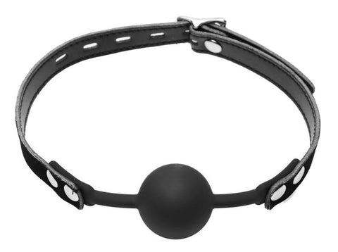 Premium Hush Locking Silicone Comfort Ball Gag - Bondage Gags and Bits