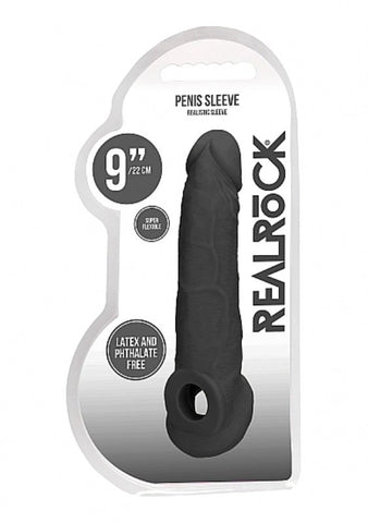 REALROCK 9'' Penis Extender with Rings Penis Extension - Penis Sleeves and Extenders