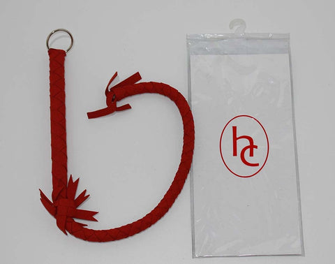 Red Soft Leather Metal O-Ring by Hell's Couture - Bondage Gags and Bits