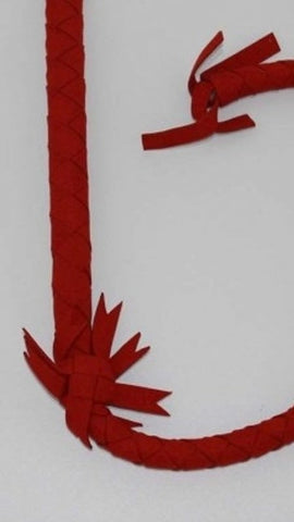 Red Soft Leather Metal O-Ring by Hell's Couture - Bondage Gags and Bits