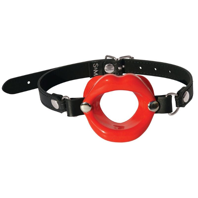 Sex and Mischief Silicone Lips Open Mouth Gag by Sportsheets - Bondage Gags and Bits