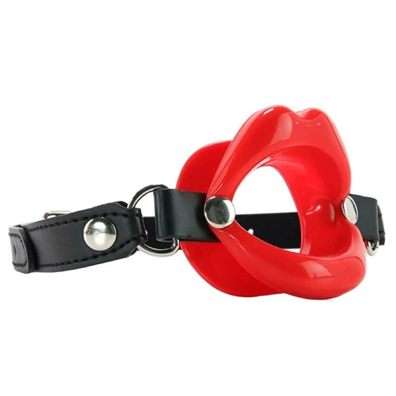 Sex and Mischief Silicone Lips Open Mouth Gag by Sportsheets - Bondage Gags and Bits