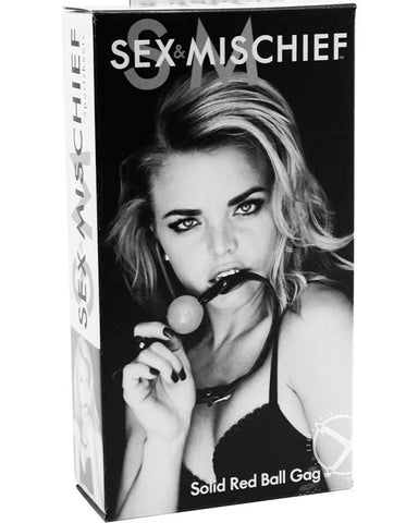 Sex & Mischief Solid Red Ball Gag by Sportsheets - Bondage Gags and Bits