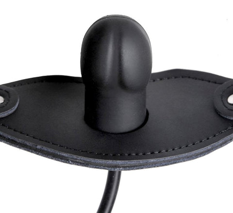 Silencer Inflatable Locking BDSM Play Gag by XR Brands - Bondage Gags and Bits