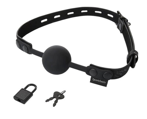 Sincerely Locking Lace Silicone Ball Gag by Sportsheets - Bondage Gags and Bits