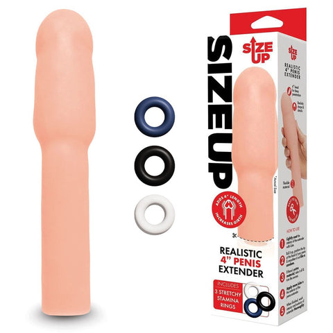 Size Up 3'' Penis Extender 3'' Penis Extension Sleeve - Penis Sleeves and Extenders