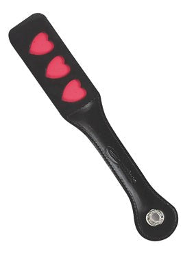 12 Inch Leather Heart Impression Paddle by Sportsheets - Paddles And Slappers