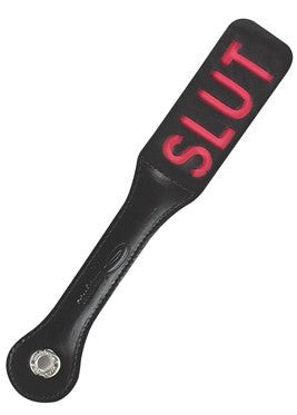 12 Inch Leather Slut Impression Paddle by Sportsheets - Paddles And Slappers