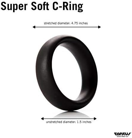 SuperSoft C-Ring Black by Tantus - Stretchy Cock Rings