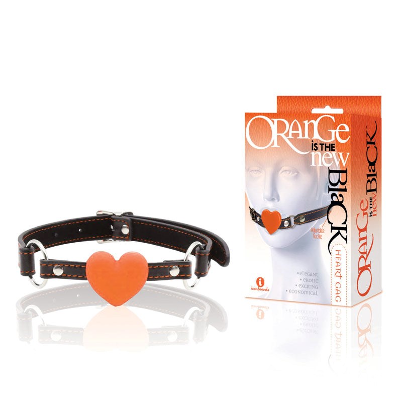 The 9's Orange Is The New Black - Heart Gag - Bondage Gags and Bits