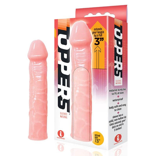The 9's Toppers 3'' Penis Extension Sleeve by Icon Brands - Penis Sleeves and Extenders