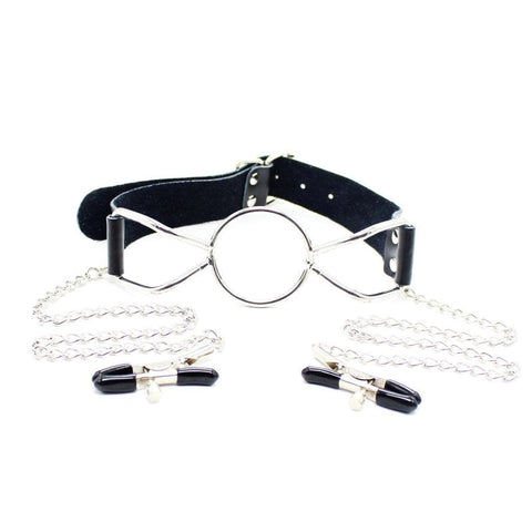 The Crucible Spider Gag With Nipple Clamps by BDStyle - Bondage Gags and Bits