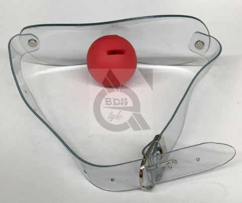 Transparent String Mouth Red Ball Gag by BDStyle - Bondage Gags and Bits