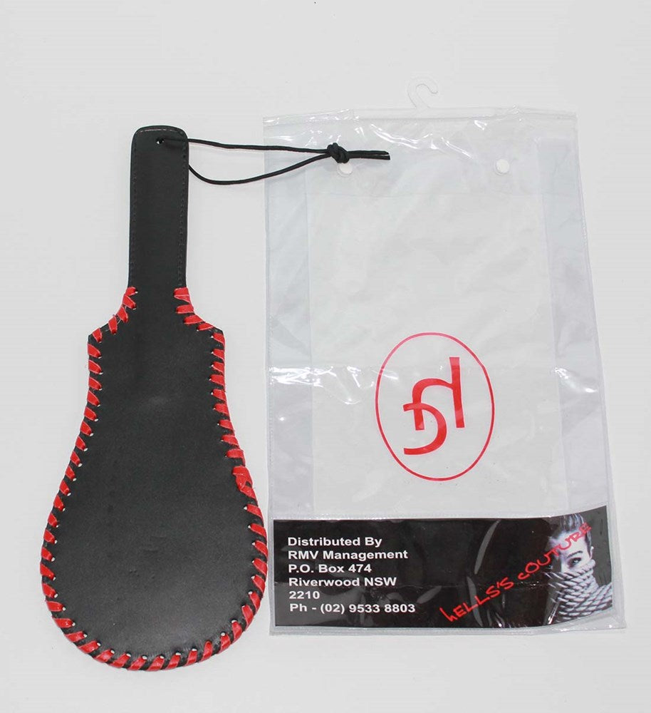 Whipped Ass Oval Leather Paddle 35cm - Paddles And Slappers