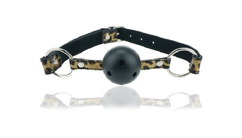 Wild Leopard Ball Bondage Gag by BDStyle - Bondage Gags and Bits