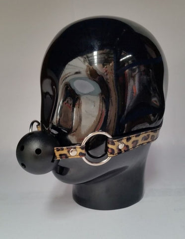 Wild Leopard Ball Bondage Gag by BDStyle - Bondage Gags and Bits