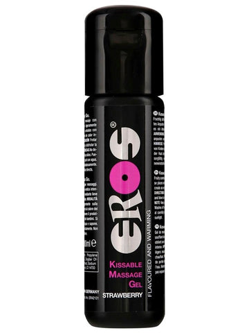 EROS Kissable Massage Gel Strawberry by Megasol - Water Based Lubes
