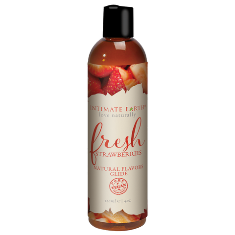 Fresh Strawberries Natural Flavors Glide by Intimate Earth - Water Based Lubes