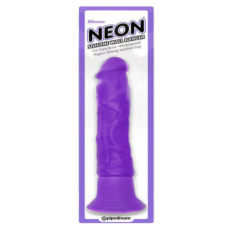 Neon Silicone Wall Banger Vibrating Dildo - Vibrating Dildos