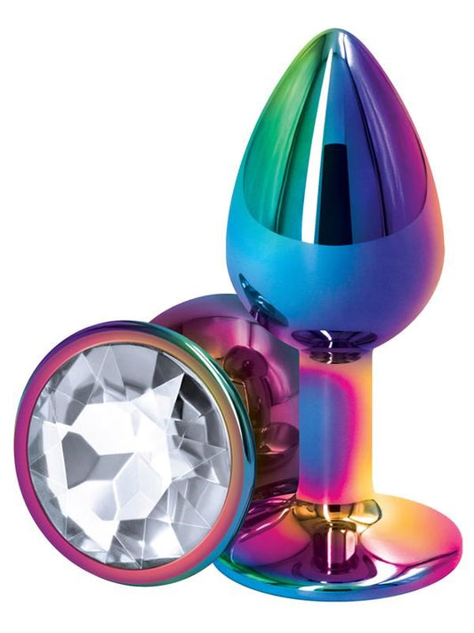 NS Novelties Rear Assets Mulitcolor Small Butt Plug Clear