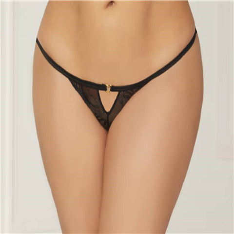 Lace Heart Open Crotch Women Panty 3x/4x - G-Strings, Panties and Shorts
