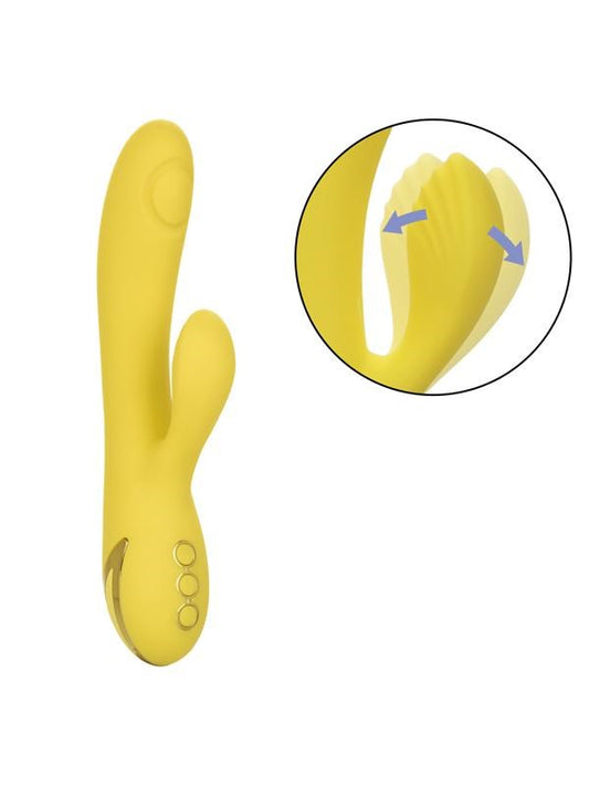 Calexotics California Dreaming San Diego Seduction Rechargeable Silicone Rabbit Vibrator Yellow
