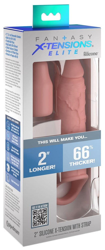 Fantasy X-tensions Elite. Extension with Strap Light - Penis Sleeves and Extenders