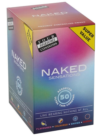 Naked Sensations 50's Assorted Ultra Thin Condom - Condoms