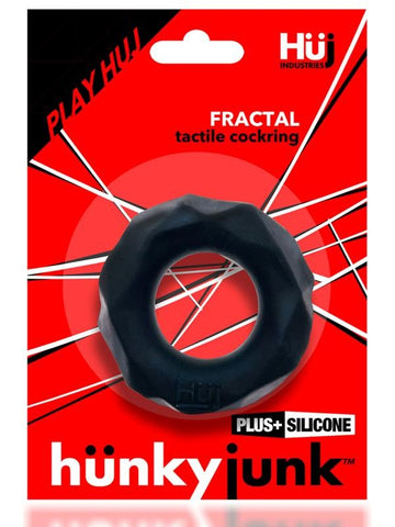 Fractal Tactile Cock Ring Tar Ice by Hunkyjunk - Cock Rings